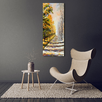 Wall art canvas large Winter and autumn