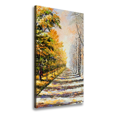 Wall art canvas large Winter and autumn