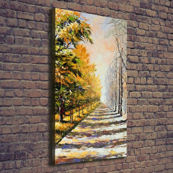 Wall art canvas large Winter and autumn