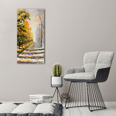 Wall art canvas large Winter and autumn