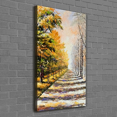 Wall art canvas large Winter and autumn