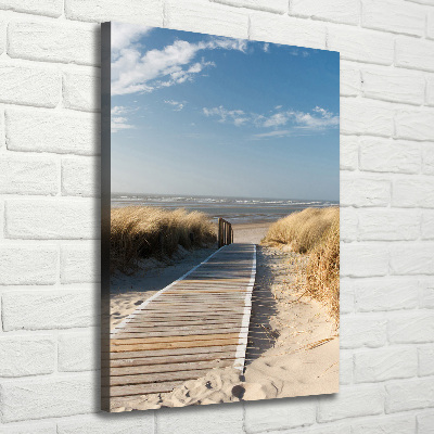 Wall art canvas large Path to the beach