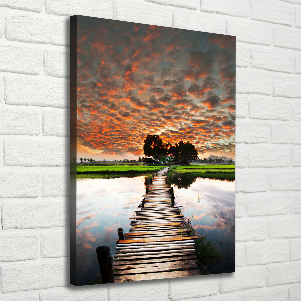 Canvas print Wooden bridge