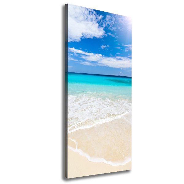 Wall art canvas large Tropical beach