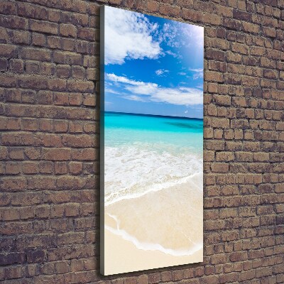 Wall art canvas large Tropical beach