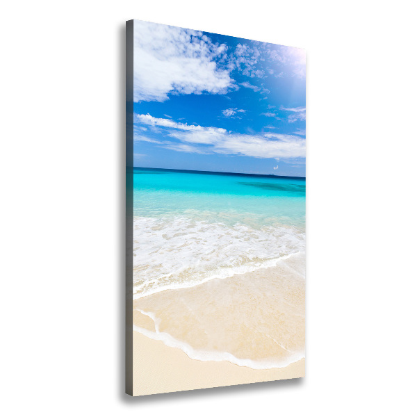 Wall art canvas large Tropical beach