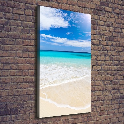 Wall art canvas large Tropical beach