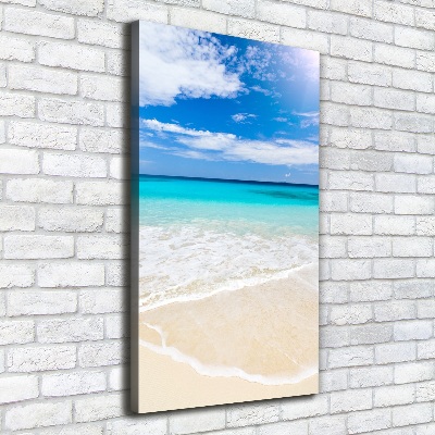 Wall art canvas large Tropical beach