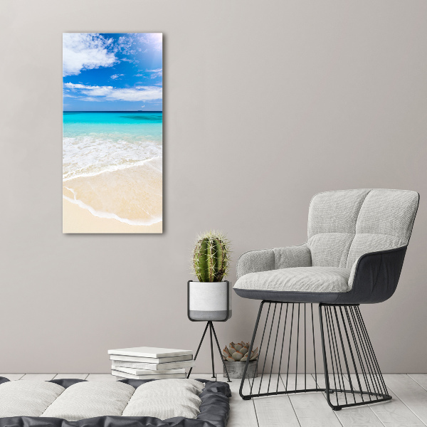 Wall art canvas large Tropical beach