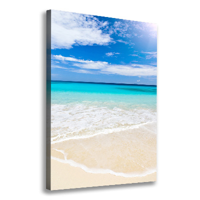 Wall art canvas large Tropical beach