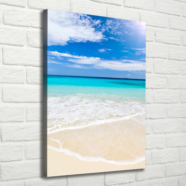 Wall art canvas large Tropical beach