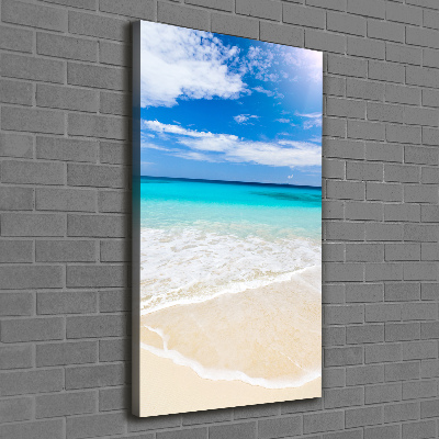 Wall art canvas large Tropical beach