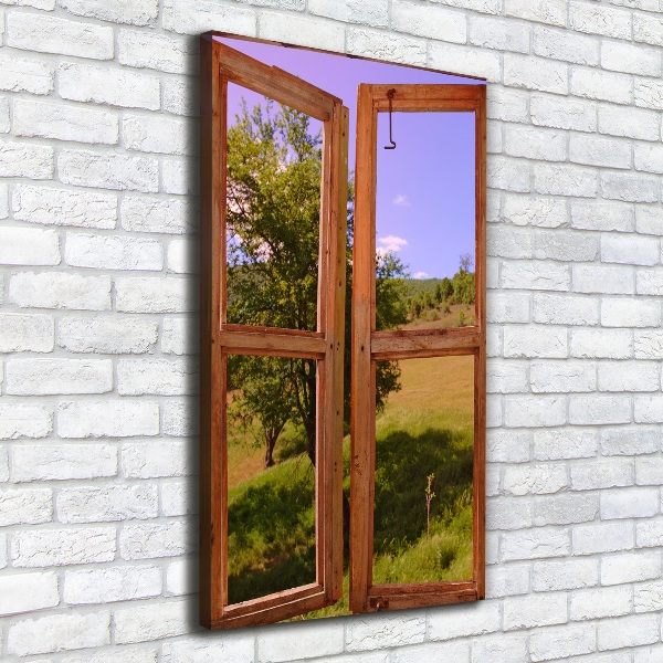 Wall art canvas large Landscape outside the window