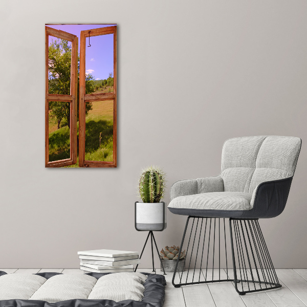 Wall art canvas large Landscape outside the window