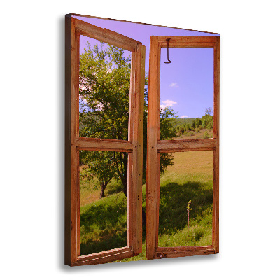 Wall art canvas large Landscape outside the window