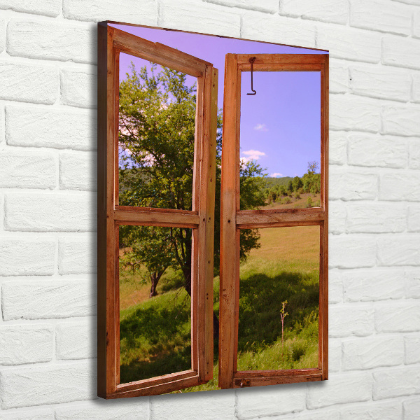 Wall art canvas large Landscape outside the window