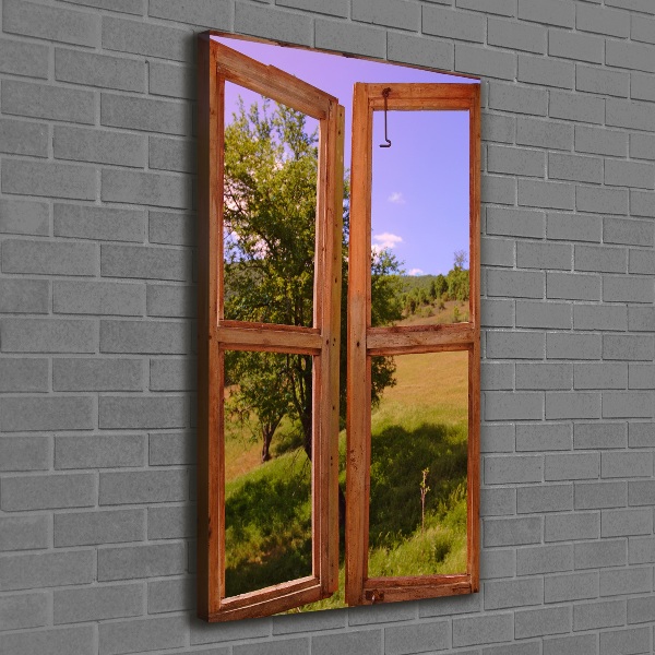 Wall art canvas large Landscape outside the window