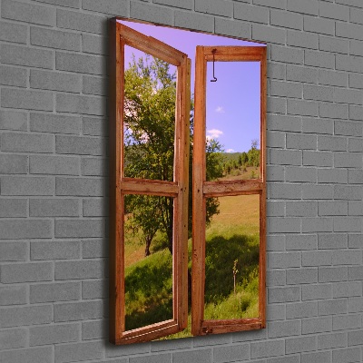 Wall art canvas large Landscape outside the window