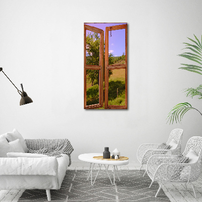 Wall art canvas large Landscape outside the window