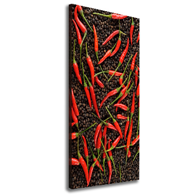 Wall art canvas large Chilli peppers