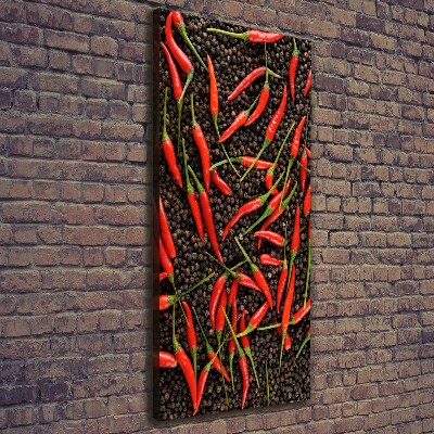 Wall art canvas large Chilli peppers