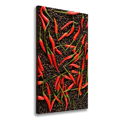 Wall art canvas large Chilli peppers