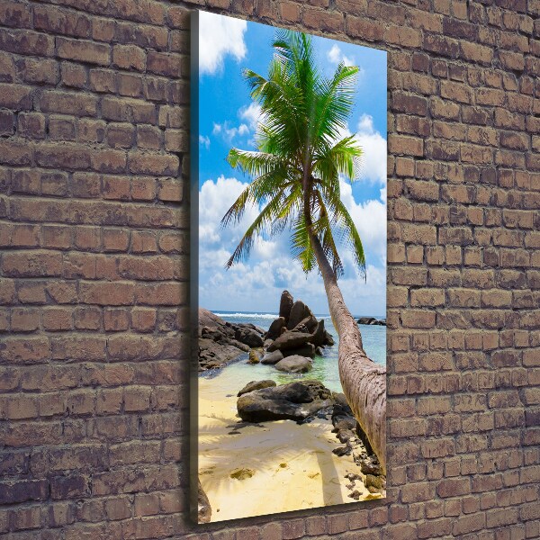 Wall art canvas large Tropical beach