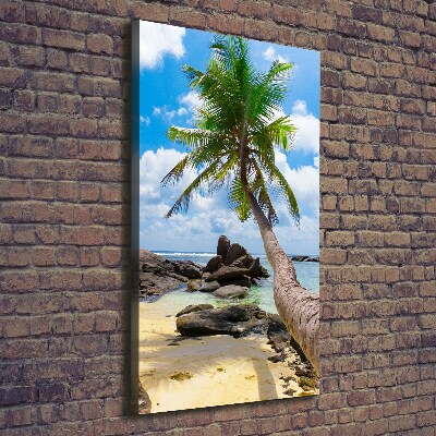 Wall art canvas large Tropical beach