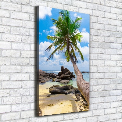 Wall art canvas large Tropical beach