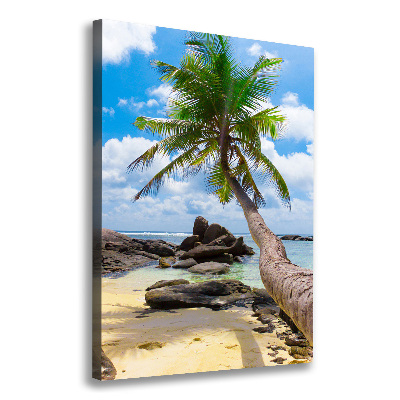 Wall art canvas large Tropical beach