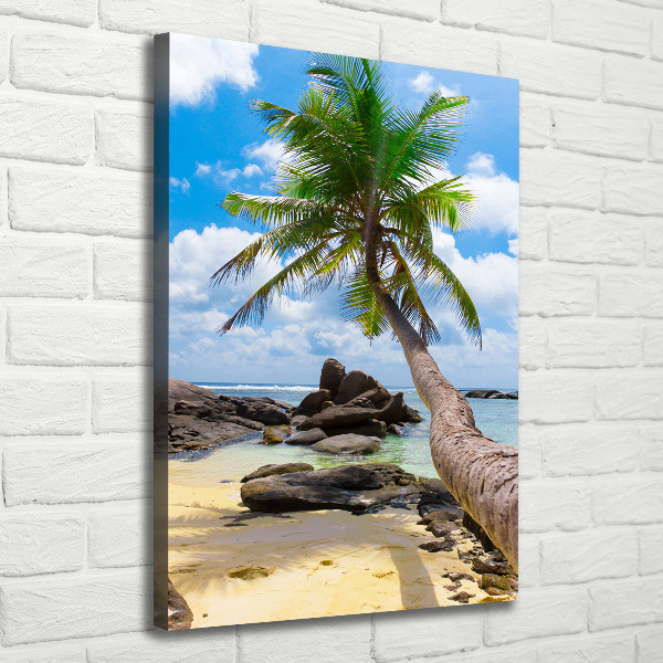 Wall art canvas large Tropical beach