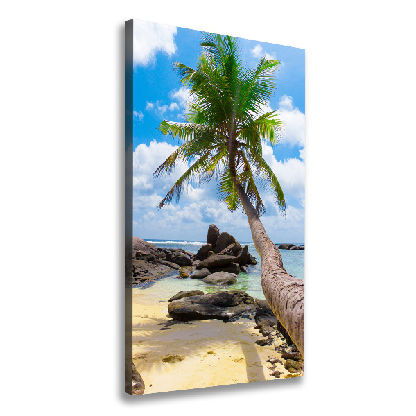 Wall art canvas large Tropical beach