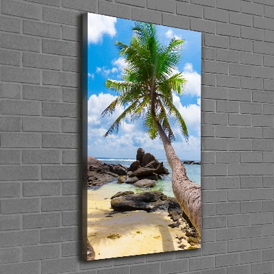 Wall art canvas large Tropical beach