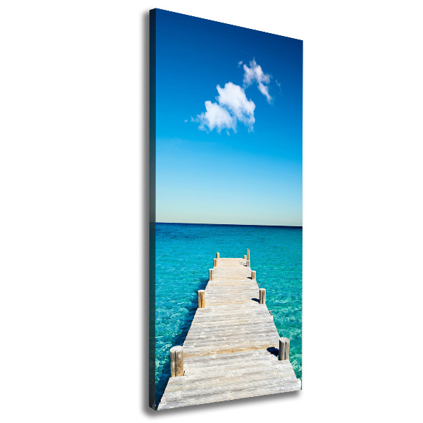 Wall art canvas large Wooden pier