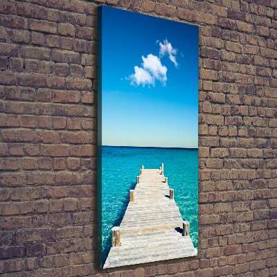 Wall art canvas large Wooden pier