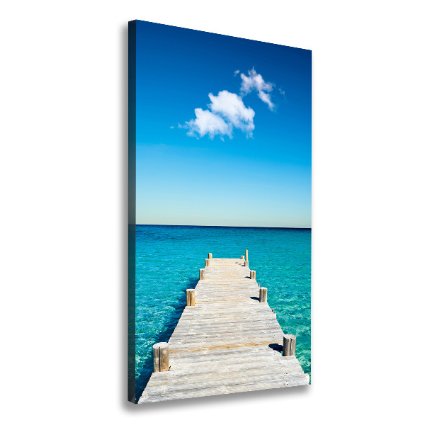 Wall art canvas large Wooden pier