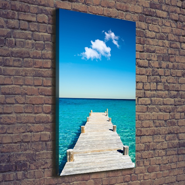 Wall art canvas large Wooden pier