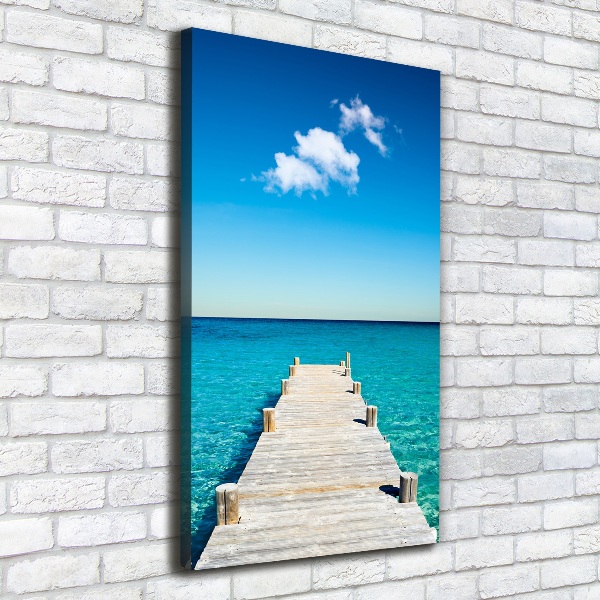 Wall art canvas large Wooden pier