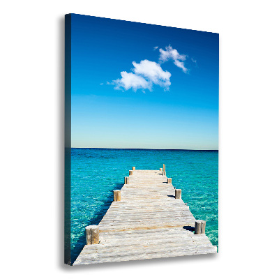 Wall art canvas large Wooden pier