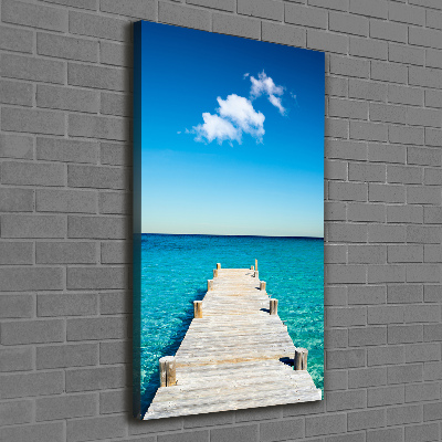 Wall art canvas large Wooden pier