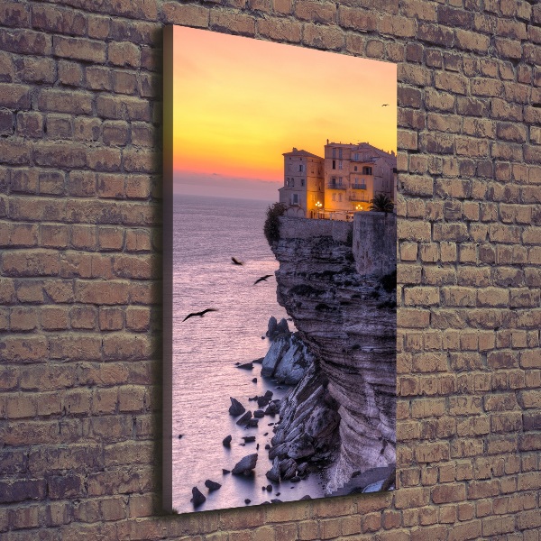 Wall art canvas Houses on the cliff