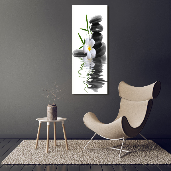 Canvas wall art Orchid and stones