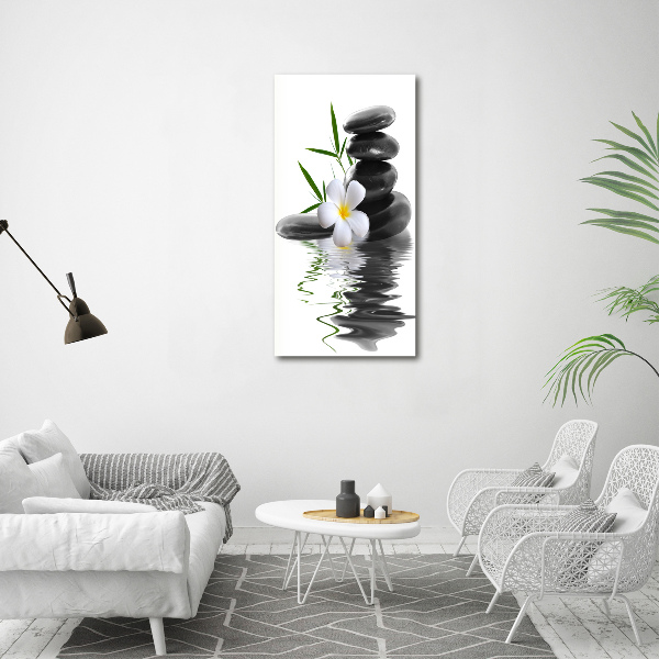 Canvas wall art Orchid and stones