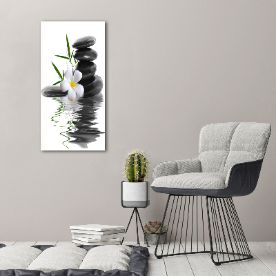 Canvas wall art Orchid and stones