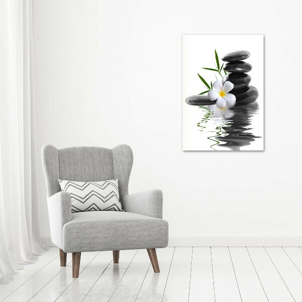 Canvas wall art Orchid and stones