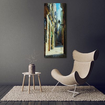 Wall art canvas large Barcelona streets