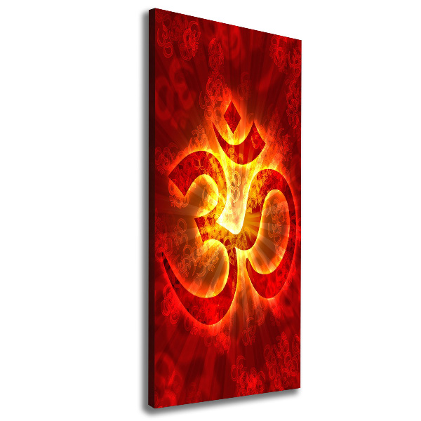 Wall art canvas large The burning sign of the OM