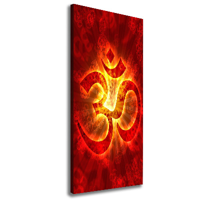 Wall art canvas large The burning sign of the OM