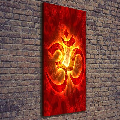 Wall art canvas large The burning sign of the OM