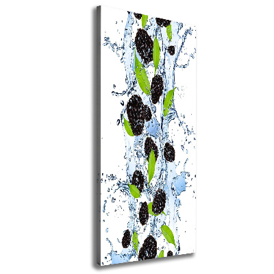 Canvas wall art Blackberries and water